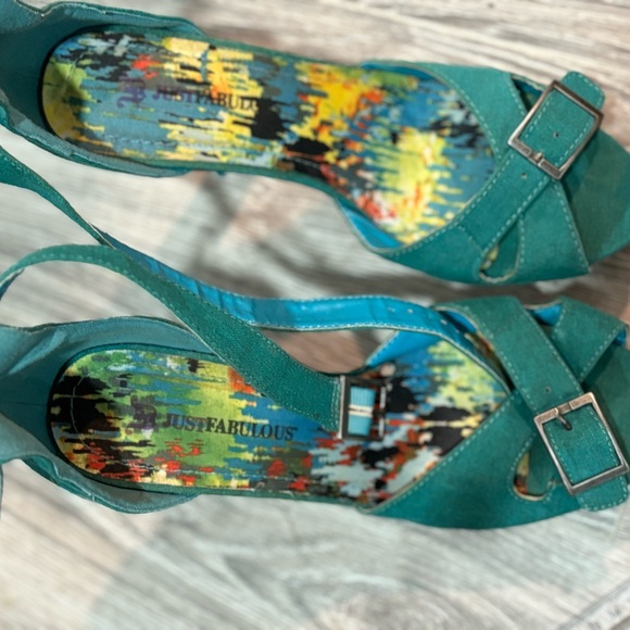 Women teal 6” pencil heel stillo shoes - Picture 1 of 2